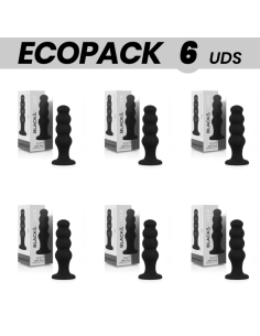 ECOPACK 6 UDS - BLACKandSILVER SCOTT PLUG ANAL SILICONA PREMIUM NEGRO