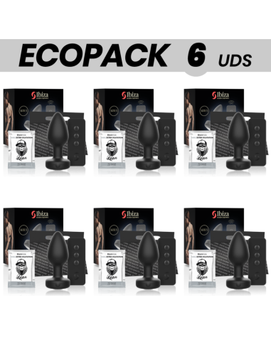 ECOPACK 6 UDS - IBIZA PLUG ANAL CONTROL REMOTO TALLA S