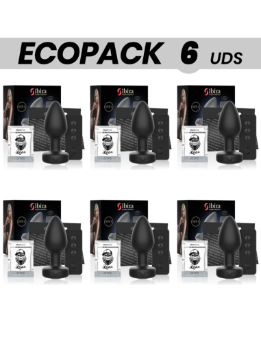 ECOPACK 6 UDS - IBIZA PLUG ANAL CONTROL REMOTO TALLA L