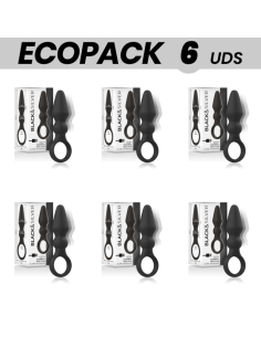 ECOPACK 6 UDS - BLACKandSILVER OZZY POTENTE PLUG ANAL SILICONA