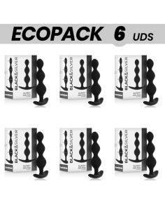 ECOPACK 6 UDS - BLACKandSILVER RUPERT CADENA BOLAS ANALES 10 CM