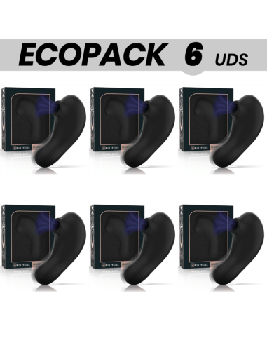 ECOPACK 6 UDS - RITHUAL SHUSHU PRO POCKET ESTIMULADOR CLITORIS 2 POTENTES MOTORES AZABACHE