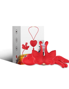 ARMONY - PINZAS PARA PEZONES MAGNÉTICA CON VIBRACIÓN FORMA MARIPOSA ROJO