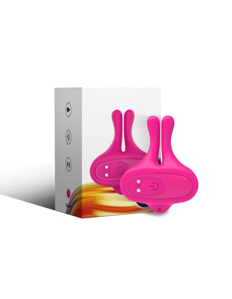 ARMONY - PINZAS PARA PEZONES MAGNÉTICA CON VIBRACIÓN FORMA CONEJO ROSA