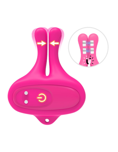 ARMONY - PINZAS PARA PEZONES MAGNÉTICA CON VIBRACIÓN FORMA CONEJO ROSA