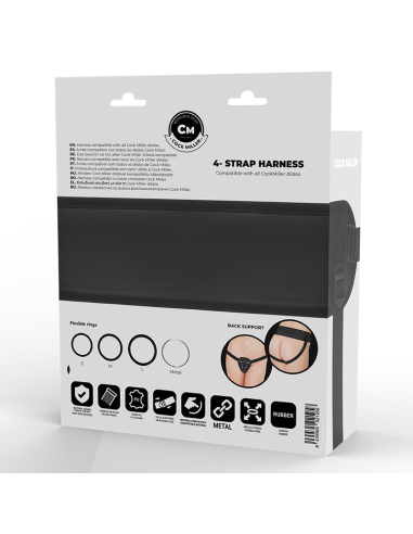 COCK MILLER - ARNÉS AJUSTABLE CON ANILLOS