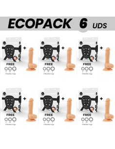 ECOPACK 6 UDS - COCK MILLER ARNES DILDO SILICONA DENSITY COCKSIL ARTICULABLE 13 CM