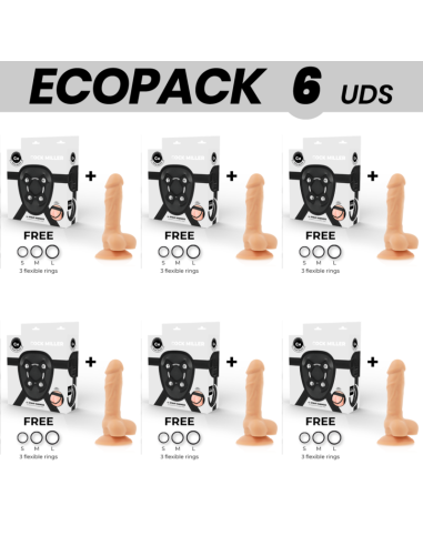 ECOPACK 6 UDS - COCK MILLER ARNES DILDO SILICONA DENSITY COCKSIL ARTICULABLE 13 CM