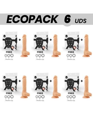 ECOPACK 6 UDS - COCK MILLER ARNES SILICONA DENSITY COCKSIL ARTICULABLE 18 CM