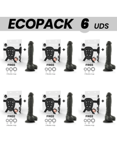 ECOPACK 6 UDS - COCK MILLER ARNES SILICONA DENSITY ARTICULABLE COCKSIL NEGRO 19,5 CM