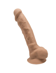 SILEXD - MODELO 1 PENE REALÍSTICO SILICONA PREMIUM SILEXPAN CARAMELO 17.5 CM