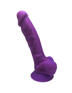SILEXD - MODELO 1 PENE REALÍSTICO SILICONA PREMIUM SILEXPAN VIOLETA 17.5 CM
