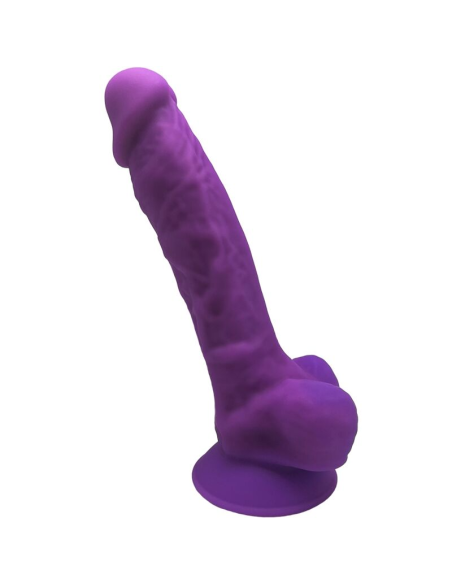 SILEXD - MODELO 1 PENE REALÍSTICO SILICONA PREMIUM SILEXPAN VIOLETA 17.5 CM