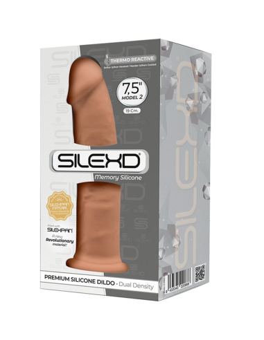 SILEXD - MODELO 2 PENE REALÍSTICO SILICONA PREMIUM SILEXPAN CARAMELO 19 CM
