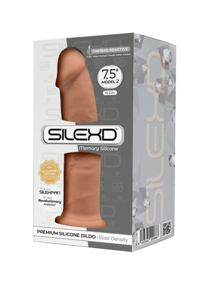 SILEXD - MODELO 2 PENE REALÍSTICO SILICONA PREMIUM SILEXPAN CARAMELO 19 CM