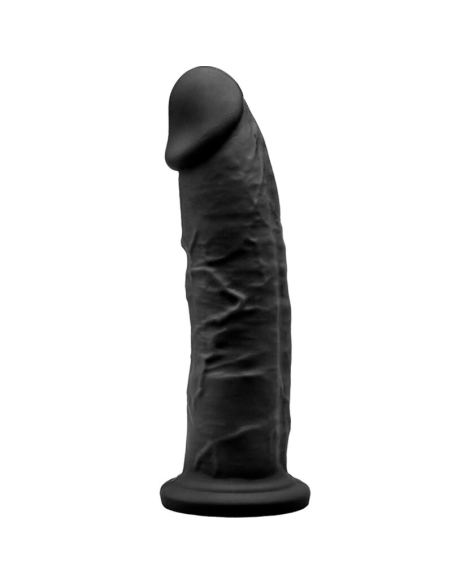 SILEXD - MODELO 2 PENE REALÍSTICO SILICONA PREMIUM SILEXPAN NEGRO 19 CM