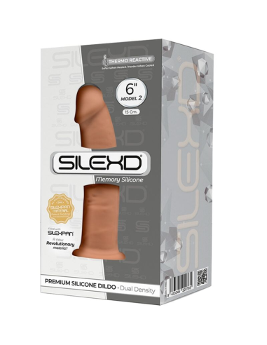 SILEXD - MODELO 2 PENE REALÍSTICO SILICONA PREMIUM SILEXPAN CARAMELO 15.4 CM
