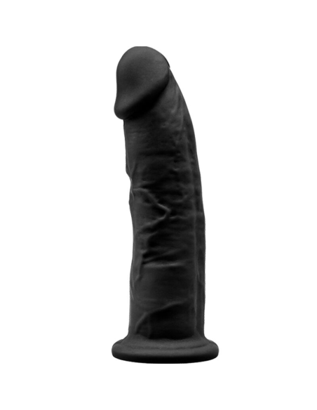 SILEXD - MODELO 2 PENE REALÍSTICO SILICONA PREMIUM SILEXPAN NEGRO 15 CM