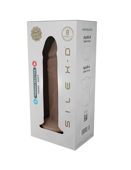 SILEXD - PENE REALÍSTICO MODELO 8 SILICONA LÍQUIDA 20.6 CM