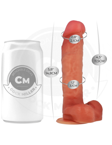 COCK MILLER - DILDO HIPERREALÍSTICO ARTICULABLE 14,8 CM