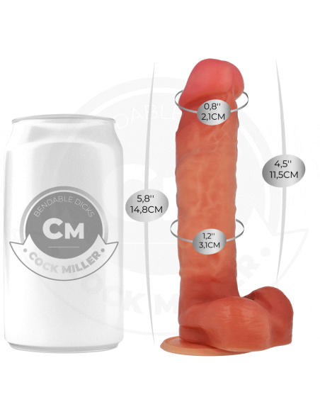 COCK MILLER - DILDO HIPERREALÍSTICO ARTICULABLE 14,8 CM