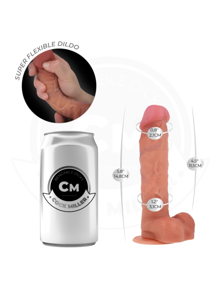 COCK MILLER - DILDO HIPERREALÍSTICO ARTICULABLE 14,8 CM