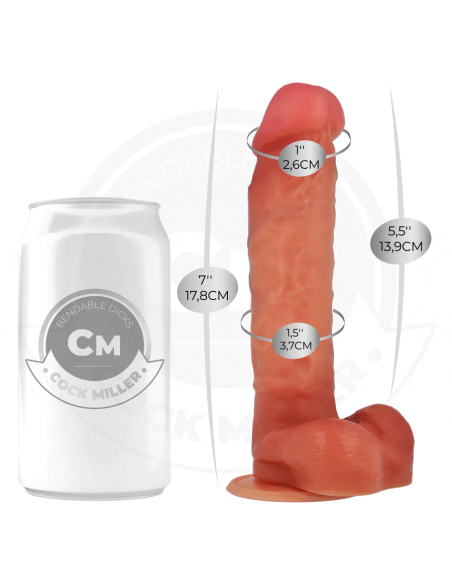 COCK MILLER - DILDO HIPERREALÍSTICO ARTICULABLE 17,8 CM