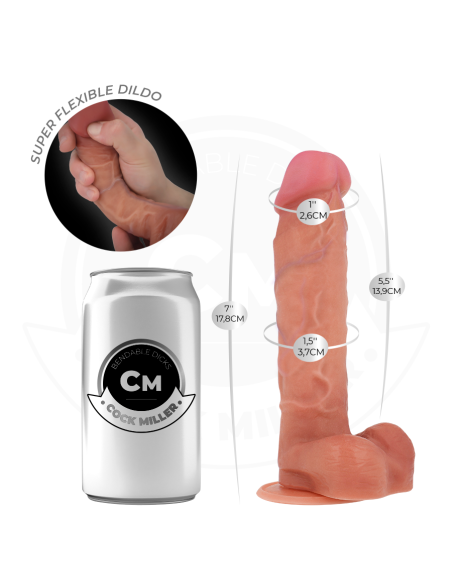 COCK MILLER - DILDO HIPERREALÍSTICO ARTICULABLE 17,8 CM
