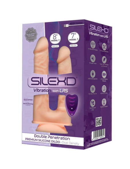 SILEXD - MODELO 1 PENE REALÍSTICO DOBLE PENETRACION VIBRADOR SILICONA PREMIUM SILEXPAN CONTROL REMOTO 17.5 - 19.5 CM