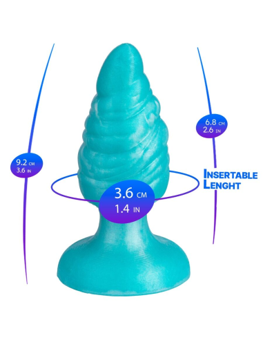 SILEXD - MELTY PLUG ANAL FANTASY SILICONA LIQUIDA TERMOREACTIVO AZUL CELESTE 9.2 CM