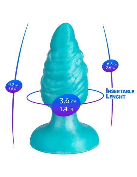 SILEXD - MELTY PLUG ANAL FANTASY SILICONA LIQUIDA TERMOREACTIVO AZUL CELESTE 9.2 CM