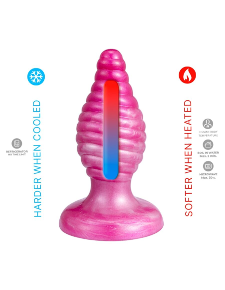 SILEXD - CHERRY PLUG ANAL FANTASY SILICONA LIQUIDA TERMOREACTIVO ROSA 9.2 CM