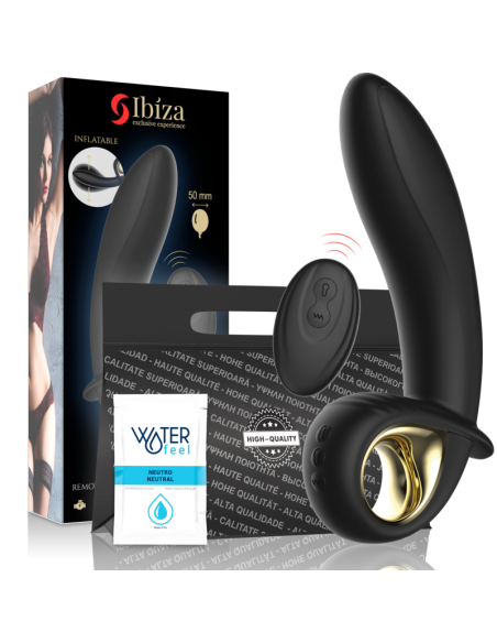 IBIZA - POTENTE VIBRADOR HINCHABLE ANAL-VAGINAL CONTROL REMOTO