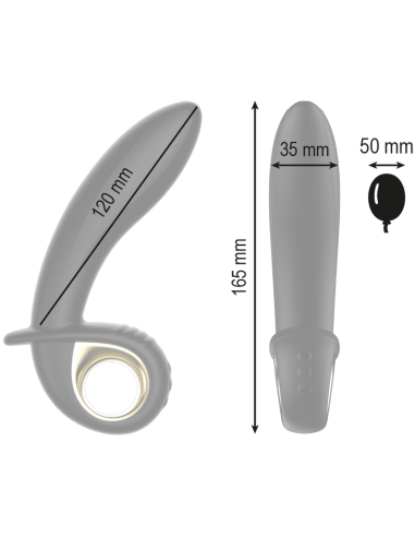 IBIZA - POTENTE VIBRADOR HINCHABLE ANAL-VAGINAL CONTROL REMOTO