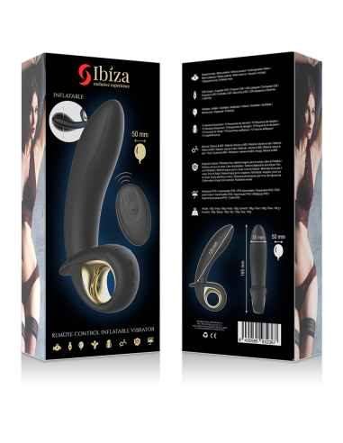 IBIZA - POTENTE VIBRADOR HINCHABLE ANAL-VAGINAL CONTROL REMOTO