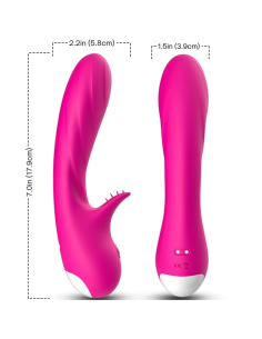 ARMONY - ROMANCE VIBRADOR CON ESTIMULADOR FUCSIA