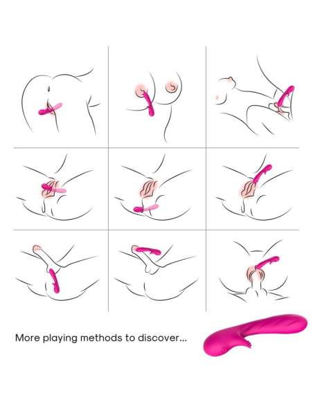 ARMONY - ROMANCE VIBRADOR CON ESTIMULADOR FUCSIA