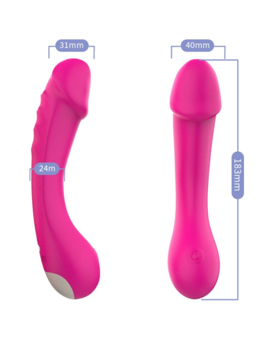 ARMONY - DILDO VIBRADOR PUNTO G SILICONA FUCSIA