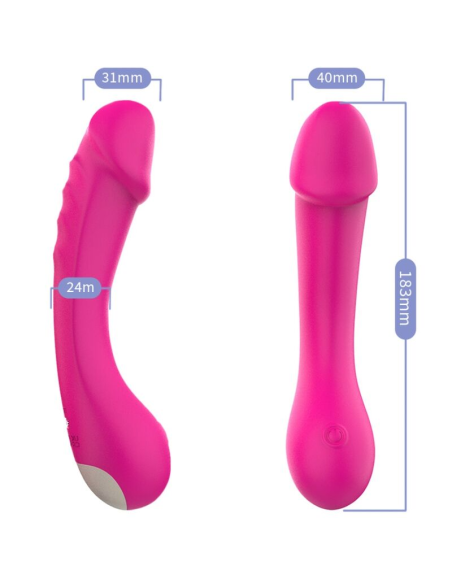 ARMONY - DILDO VIBRADOR PUNTO G SILICONA FUCSIA