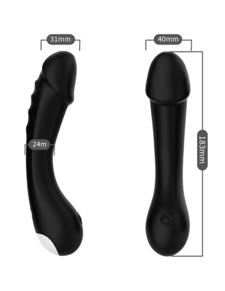 ARMONY - DILDO VIBRADOR PUNTO G SILICONA NEGRO