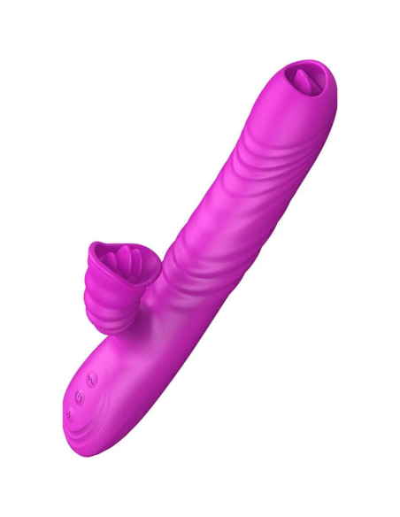 ARMONY - ANGELIA VIBRADOR MULTIFUNCION DOBLE LENGUA EFECTO CALOR VIOLETA
