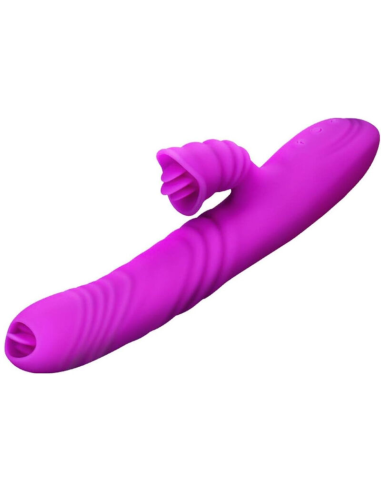 ARMONY - ANGELIA VIBRADOR MULTIFUNCION DOBLE LENGUA EFECTO CALOR VIOLETA
