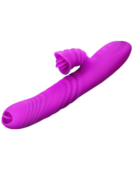 ARMONY - ANGELIA VIBRADOR MULTIFUNCION DOBLE LENGUA EFECTO CALOR VIOLETA