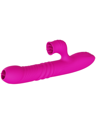 ARMONY - FANNY VIBRADOR MULTIFUNCION DOBLE LENGUA EFECTO CALOR FUCSIA