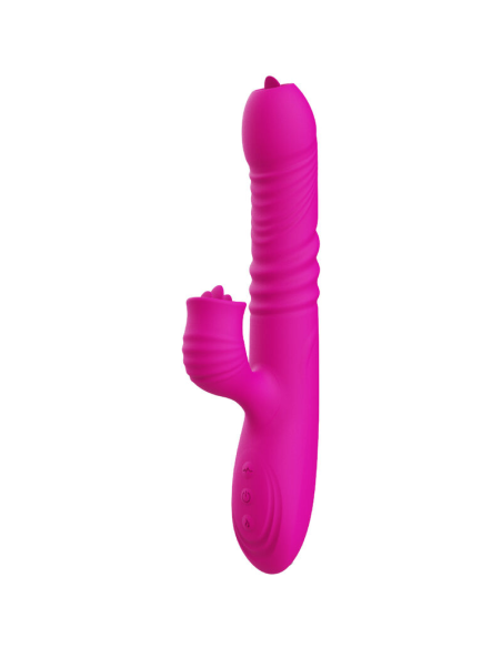 ARMONY - FANNY VIBRADOR MULTIFUNCION DOBLE LENGUA EFECTO CALOR FUCSIA