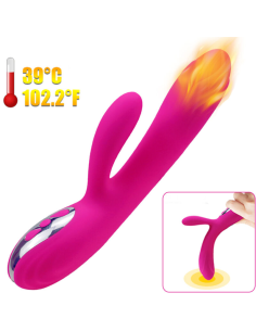 ARMONY - VIBRADOR and ESTIMULADOR FLEXIBLE EFECTO CALOR FUCSIA