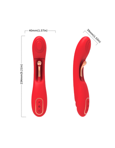 ARMONY - VIBRADOR CON LENGUA OSCILANTE ROJO