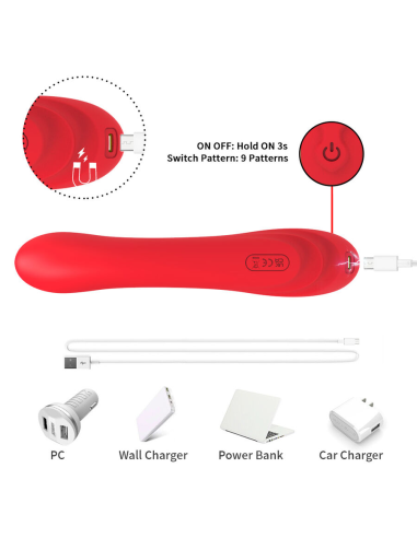 ARMONY - VIBRADOR CON LENGUA OSCILANTE ROJO