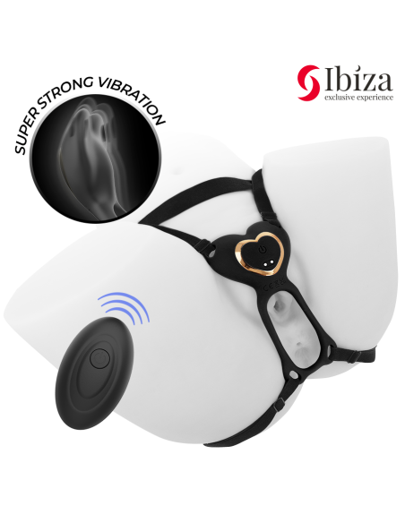 IBIZA - VIBRADOR PARA PAREJAS FORMA DE BRAGUITA CORAZÓN CONTROL REMOTO