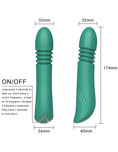 ARMONY - VIBRADOR and THRUSTING PUNTO G VERDE